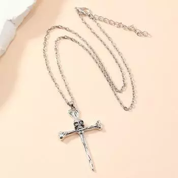 Длинное ожерелье-свитер, ожерелье в стиле панк-хип-хоп, цепочка-свитер с подвеской из сплава