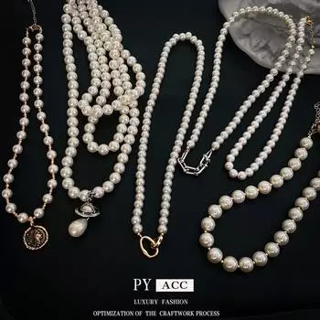 Длинное ожерелье Temperament, цепочка свитера в стиле ретро, легкая роскошь, высокое качество, аксессуары для темперамента