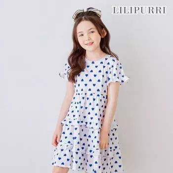 Длинное платье Lily Puri Love Me синего цвета Blue/110