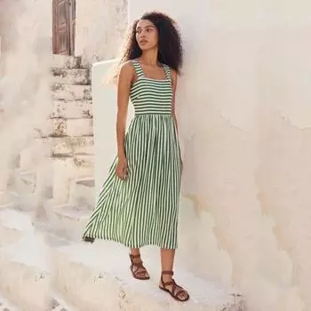 Длинное платье на бретельках для женщин с квадратным вырезом и высокой талией в стиле пэчворк, сексуальное платье макси, летнее дышащее легкое, мягкое длинное платье, пляжное элегантное платье для отдыха S