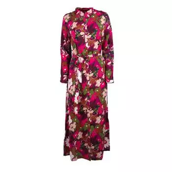 Длинное платье-рубашка Briaga с цветочным принтом Женское LA PETITE ETOILE M разноцветный