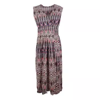 Длинное платье с этническим принтом Женское DEELUXE 74 XL чёрный