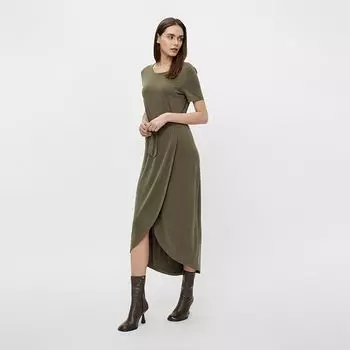 Длинное платье с короткими рукавами objannie nadia Женщина OBJECT S чёрный