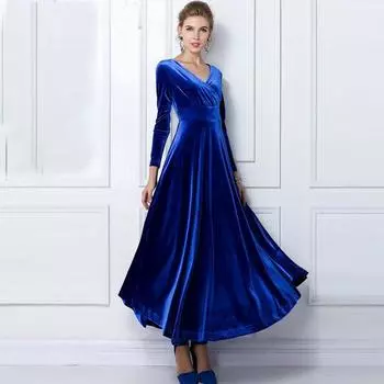 Длинное платье с высокой талией. Материал: полиэстер, спандекс. Цвета в ассортименте S темно-зеленого