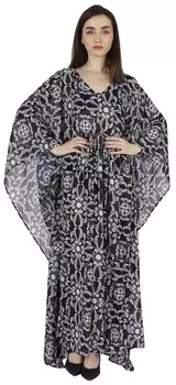 Длинное пляжное прозрачное платье-кафтан Moomaya для женщин, пляжная одежда с принтом, купальник с v-образным вырезом, курортная одежда, кимоно, чехол 3X-Large розовый