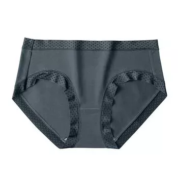 Длинное штапельное хлопковое нижнее белье, женское нижнее белье, шелковые дышащие высокоэластичные антибактериальные треугольные брюки со средней посадкой M