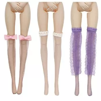 Длинные 30 см кукольные носки леггинсы кружевные чулки ручной работы повседневная одежда аксессуары платье одежда для 1/6 куклы DIY игрушки