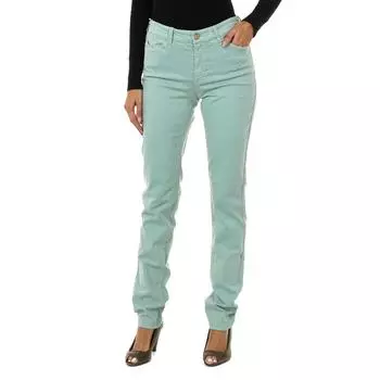 Женские длинные брюки из эластичной ткани 6Y5J18-5N2FZ 30-USA зелёный