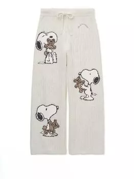 Длинные брюки PEANUTS JQD PWNP251032 OWHT F [мороженое пике] SNOOPYBEAR женские