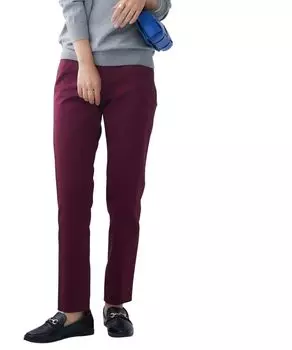 Длинные брюки свободного кроя узкие брюки бордового цвета L [Nissen] (Длина внутреннего шва 75см) бордовый