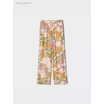 Длинные брюки Uniqlo Japan Rayon Print 00 WHITE/S
