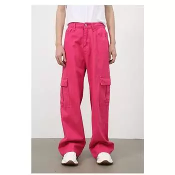 Длинные брюки Универсальные повседневные брюки с полуэластичной талией Рабочие брюки Летние свободные прямые брюки Мужские широкие брюки Брюки S