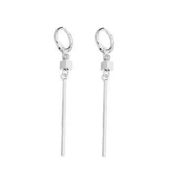 Длинные квадратные серьги Модные гендерно-нейтральные серьги-кольца Крутой красивый темперамент Геометрические серьги-подвески Длинные серьги-столбики Длинные квадратные серьги copper