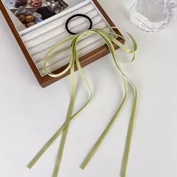 Длинные ленточные банты-резинки для волос для девочки, плетеные банты, держатель для хвостика, милая длинная кисточка, женская эластичная резинка для волос, аксессуары для волос