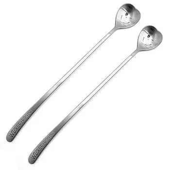 Длинные ложки Winker из нержавеющей стали, 2 шт., популярная корейская посуда.