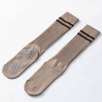 Длинные носки для йоги Нескользящие Профессиональные Женские Носки для Фитнес-зала для Занятий в Помещении Взрослые Носки для Йоги Нескользящие Носки для Пилатеса Shallow Stripes
