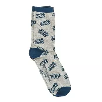 Мужские длинные носки со звездными войнами HU5684, Мужские носки, Мужские носки со звездными войнами, Звездные войны TU серый
