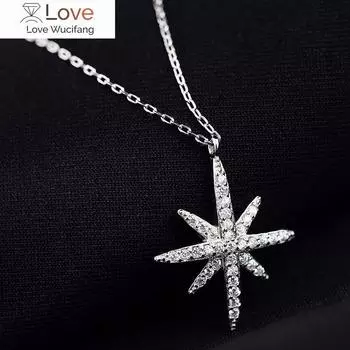 Длинные ожерелья и подвески из стерлингового серебра 925 пробы с цирконием для женщин Высококачественные ювелирные изделия из стерлингового серебра