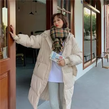 Длинные парки, зимняя куртка, женское утепленное пальто, верхняя одежда большого размера, корейская осенняя повседневная куртка S чёрный