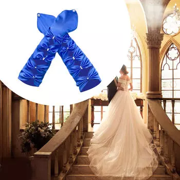 Длинные перчатки для оперных вечеринок 1920-х годов, женские плиссированные длинные перчатки без пальцев синий