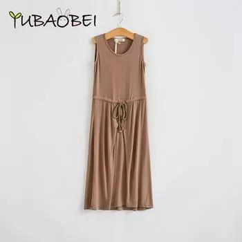 Длинные платья для семейного образа для девочек, летняя повседневная одежда без рукавов для мамы и дочки, пляжные платья, семейная одежда 12 кофейный