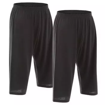 Длинные плавки Steteco брюки Длина снизу Застежка спереди Простые [mom21] Мужские 3/4 (2 Черный, ЛЛ) чёрный