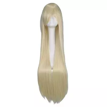 Длинные прямые черные синтетические парики для вечеринки и косплея 40 дюймов 100 см 38inches