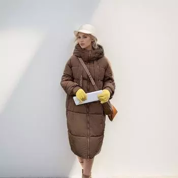 Длинные пуховые изделия на хлопковой подкладке, женские куртки, модная высококачественная одежда на хлопковой подкладке, свободные и утолщенные теплые куртки на хлопковой подкладке. S