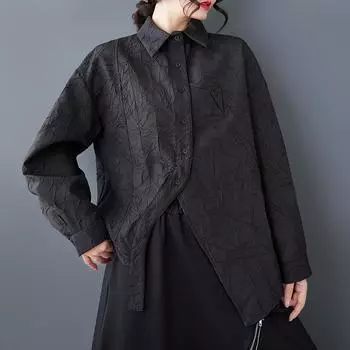 Длинные рукава свободного покроя Винтажные цветочные рубашки и блузки для блузки Повседневные свободные топы весна-лето женские рубашки на пуговицах чёрный