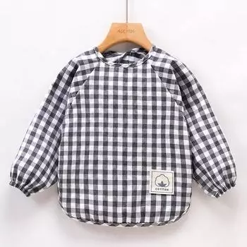 Длинные рукава водонепроницаемые нагрудники для детей 0-3 лет комбинезоны для детского питания детская одежда не требующий стирки фартук костюм для мальчиков и девочек 90 0-1years old розовый