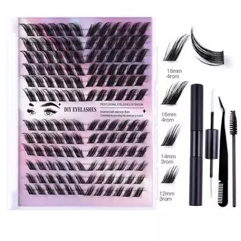 Длинные сегментированные накладные ресницы пучки искусственные ресницы набор для самостоятельного наращивания ресниц для девочек Style A