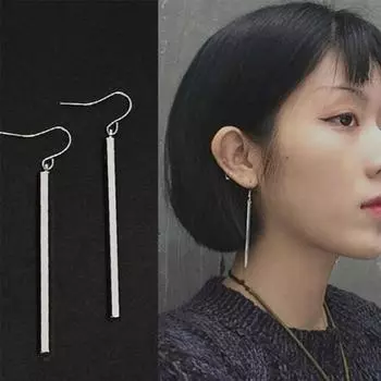 Длинные серьги-гвоздики, Длинные Темпераментные Простые Индивидуальные Универсальные, Вертикальные Полоски Серьги Женские золотой