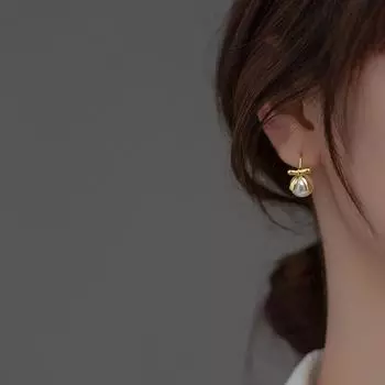 Длинные серьги из стерлингового серебра 925 пробы с жемчугом-ракушкой