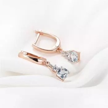 Длинные серьги из стерлингового серебра 925 пробы, женские серьги из розового золота с топазом, винтажные ювелирные изделия для помолвки, специальные подарки