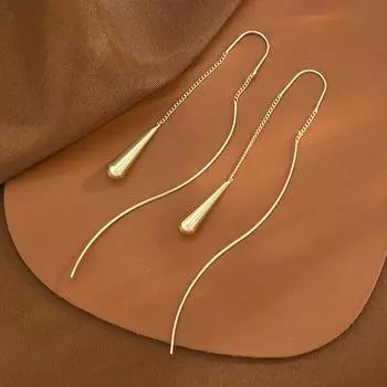 Длинные серьги-кисточки для женщин S-образной формы, серьги-капли, роскошные ювелирные изделия, темпераментные вечерние женские аксессуары, подарок золотой