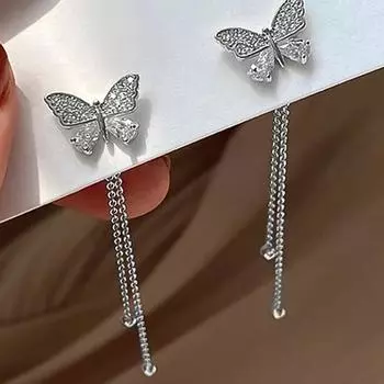 Длинные серьги-кисточки для женщин. Универсальные серьги. One Size