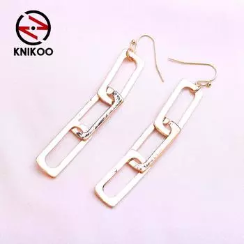 Длинные серьги KNIKOO для женщин, модные серьги, ювелирные изделия для подарков на свадьбу золотой