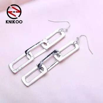 Длинные серьги KNIKOO для женщин, модные серьги, ювелирные изделия для подарков на свадьбу золотой