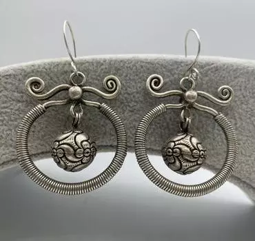 Длинные серьги Мяо ювелирные изделия ручной работы Мяо серебряные индивидуальные серьги кольцо подвесные серьги-колокольчики