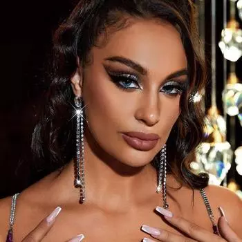 Длинные серьги с кисточками и стразами превосходили вспышку персонализированных серег с каплями воды, модные уличные украшения для ушей, женские серебряный