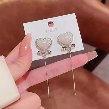 Длинные серьги с кисточками из серебра 925 пробы в форме русалочьего жемчуга — роскошный стиль для женщин серебряный