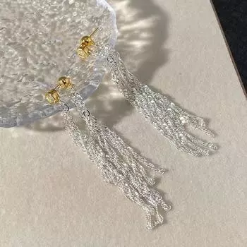 Длинные серьги с кисточками — модные, изысканные, индивидуальные, трендовые и женственные One Size