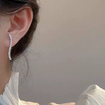 длинные серьги с вертикальными полосками M