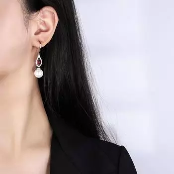 Длинные серьги с жемчугом S925 серебряные иглы инкрустированные серьги Aobei жемчуг серьги имитация натурального жемчуга