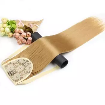 Длинные шелковистые прямые ленты XINRAN с хвостиком на шнурке доступны для наращивания волос 1b