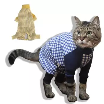 Длинные штаны для кошек, одежда для защиты кожи, комбинезоны, рукава, тип, уход, дерматит, атопия, (С, Желтый) жёлтый