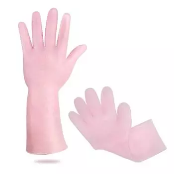 Длинные силиконовые перчатки, водонепроницаемые, противосухие и увлажняющие эластичные перчатки для женщин