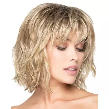 Длинные синтетические парики боб для женщин, повседневная одежда, черные и коричневые длинные волнистые парики с челкой, термостойкое волокно, волосы для косплея жёлтый