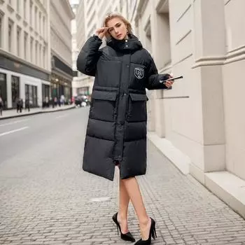 Длинные стеганые куртки для женщин на хлопковой подкладке, новые стеганые куртки с капюшоном для женщин, теплые стеганые куртки на хлопковой подкладке M белый