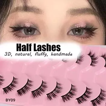 Длинные тонкие полуресницы, натуральные норковые ресницы, новые накладные ресницы, наращивание ресниц